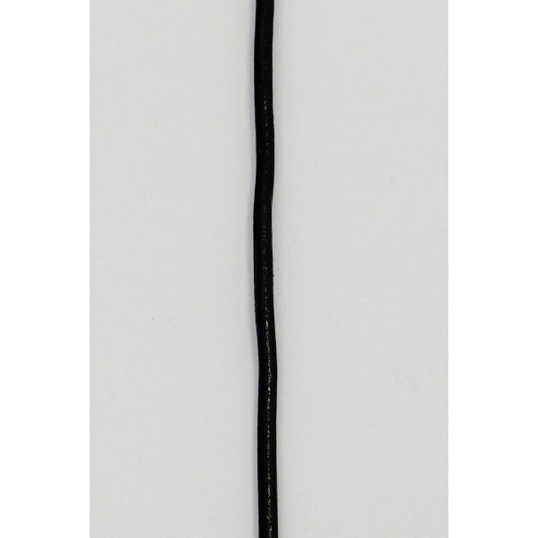Lædersnor i sort 1 m